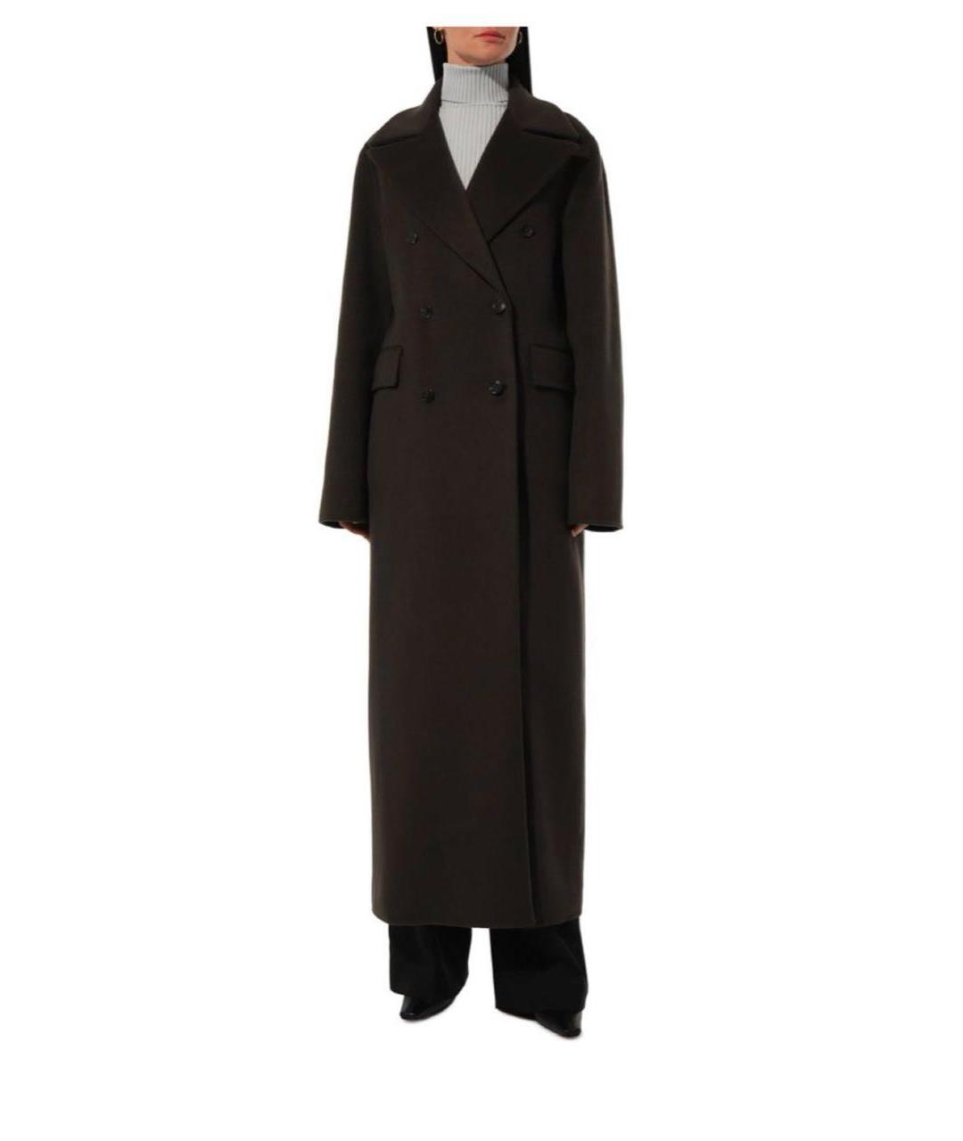 NANUSHKA Хаки шерстяное пальто, фото 3