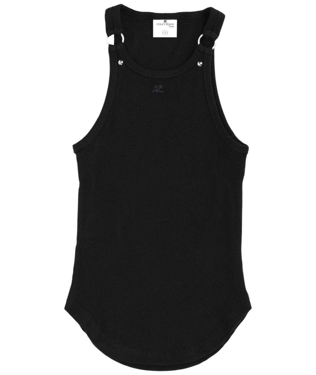 COURREGES Черная хлопковая майка, фото 1
