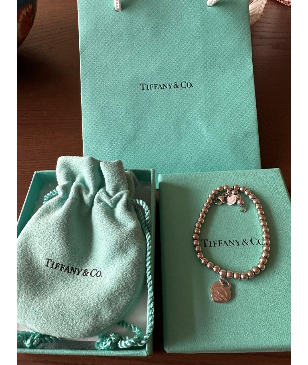 TIFFANY&CO Бирюзовый серебряный браслет, фото 4