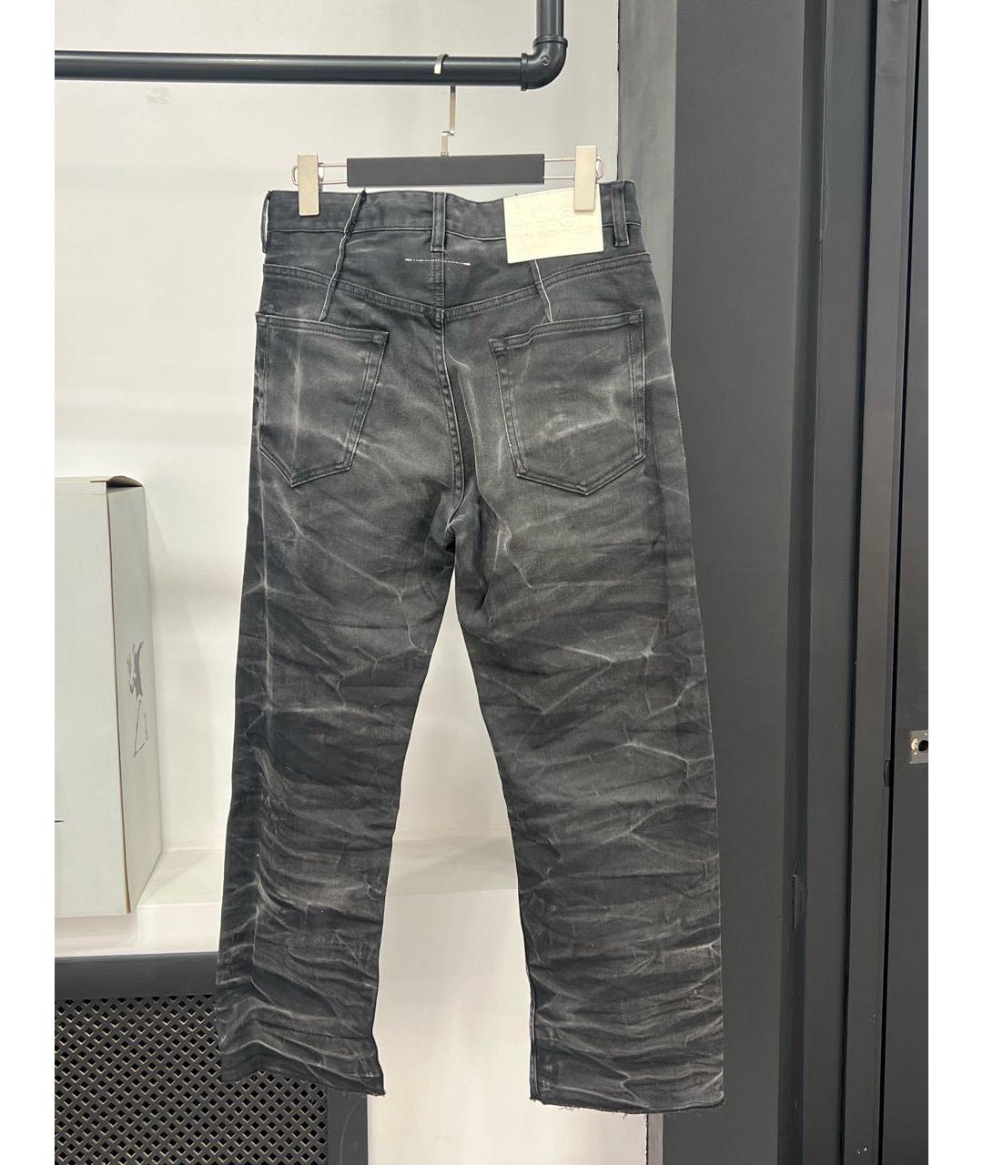 MAISON MARGIELA Черные хлопковые прямые джинсы, фото 2