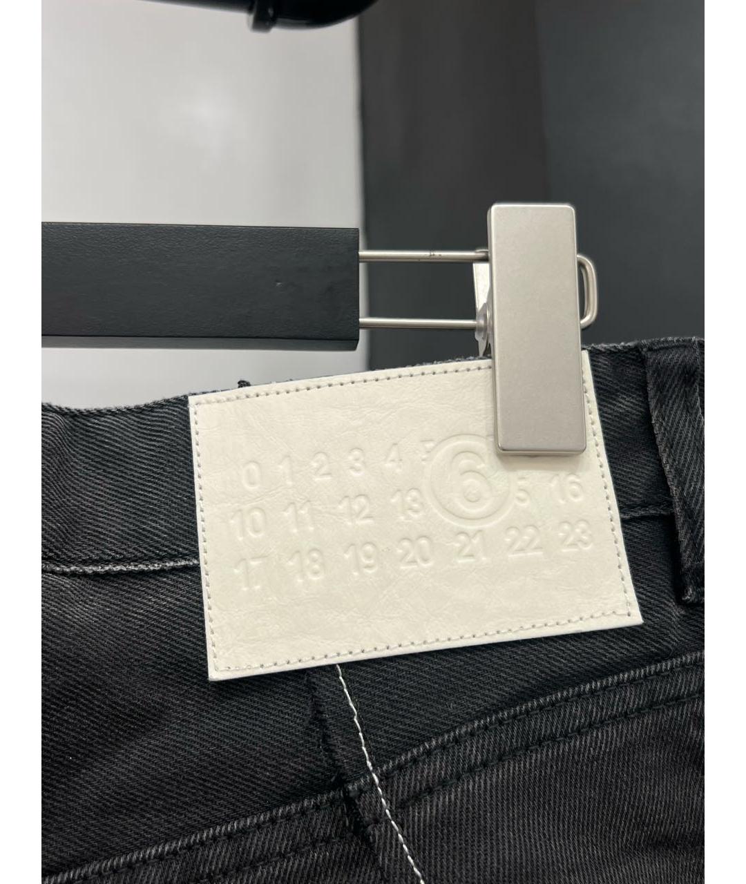 MAISON MARGIELA Черные хлопковые прямые джинсы, фото 5