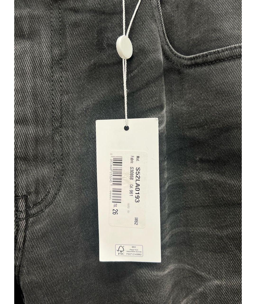 MAISON MARGIELA Черные хлопковые прямые джинсы, фото 7