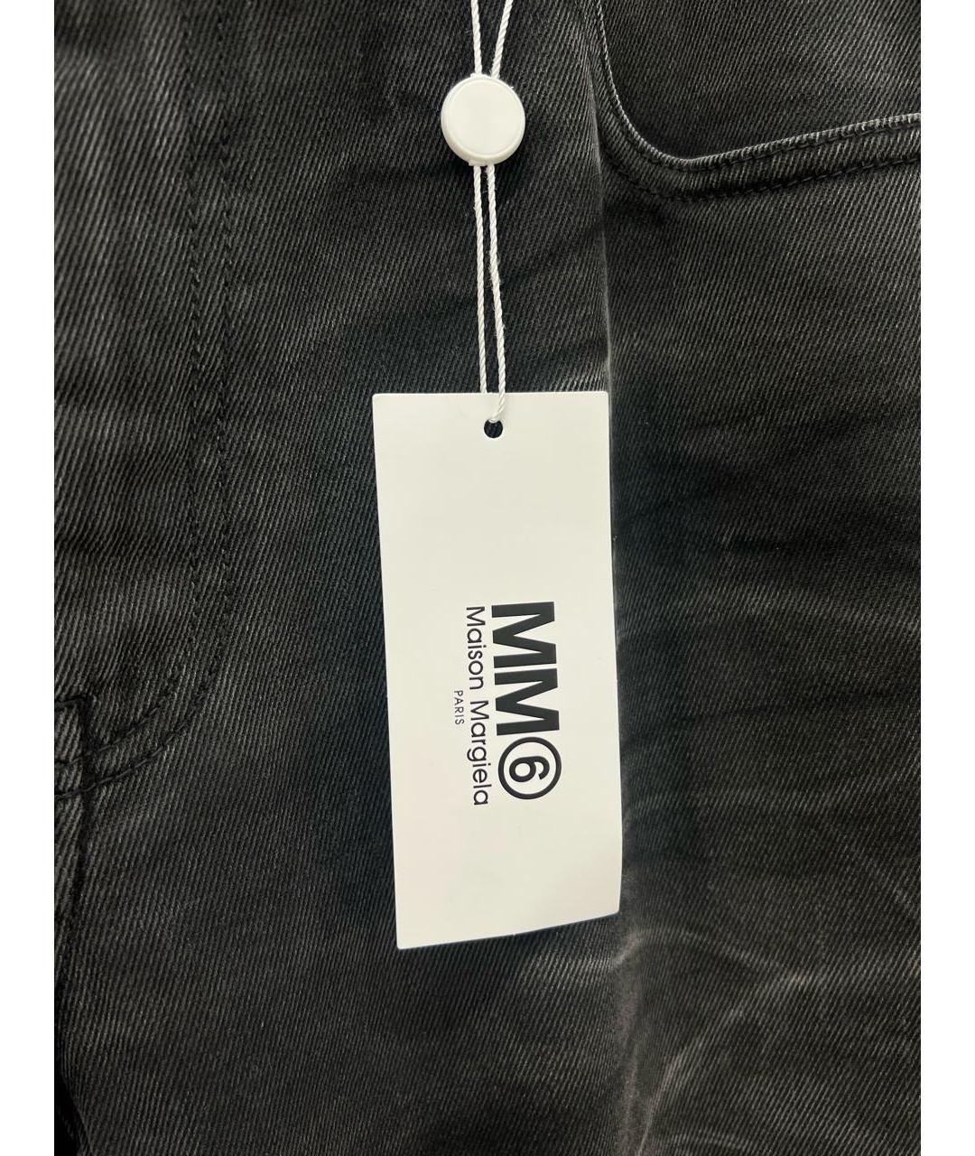 MAISON MARGIELA Черные хлопковые прямые джинсы, фото 6