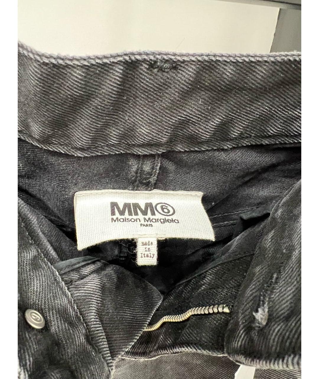 MAISON MARGIELA Черные хлопковые прямые джинсы, фото 4