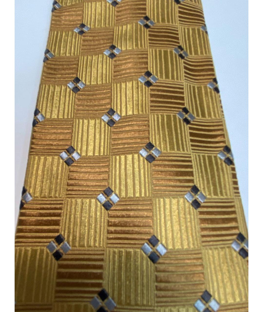 ERMENEGILDO ZEGNA XXX Золотой шелковый галстук, фото 4