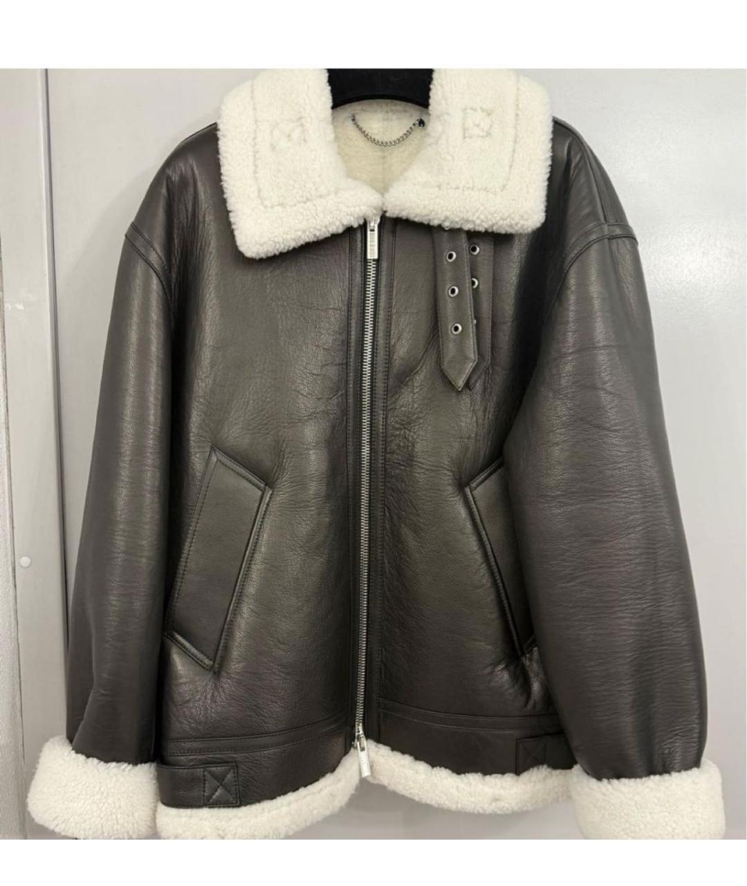 VETEMENTS Черная кожаная дубленка, фото 6