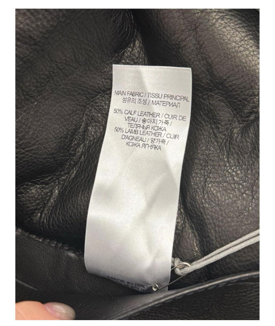 VETEMENTS Черная кожаная дубленка, фото 4