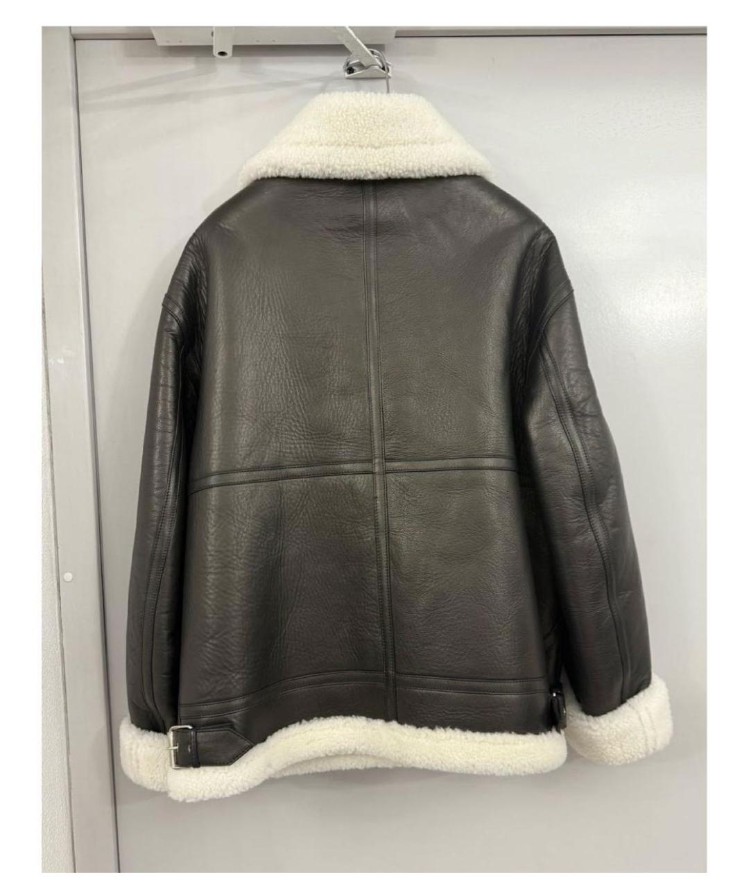 VETEMENTS Черная кожаная дубленка, фото 2