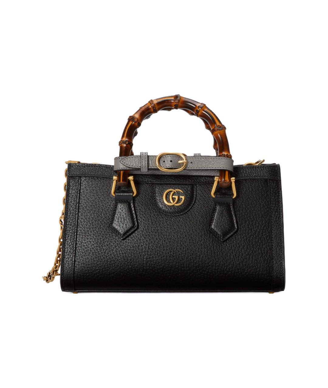 GUCCI Черная кожаная сумка через плечо, фото 4