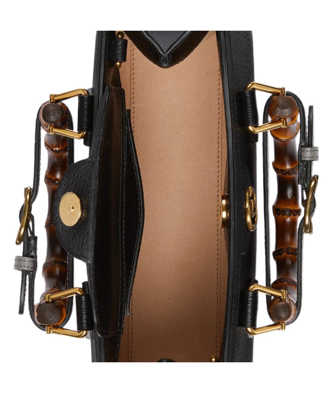 GUCCI Черная кожаная сумка через плечо, фото 9