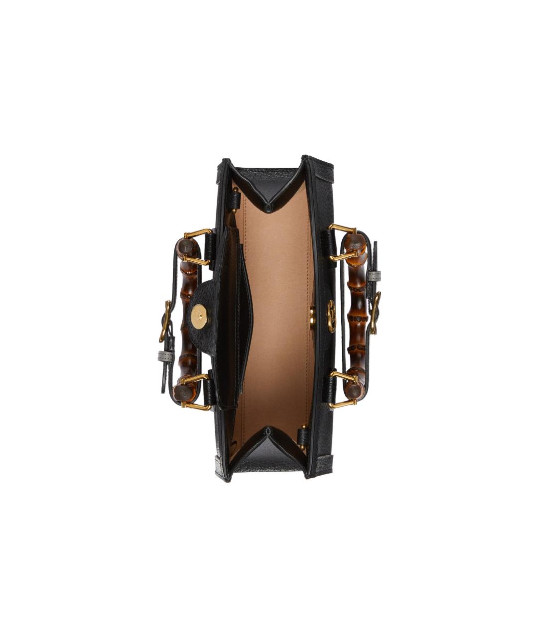 GUCCI Черная кожаная сумка через плечо, фото 7