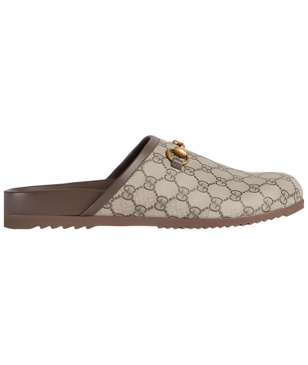 GUCCI Бежевые мюли, фото 1