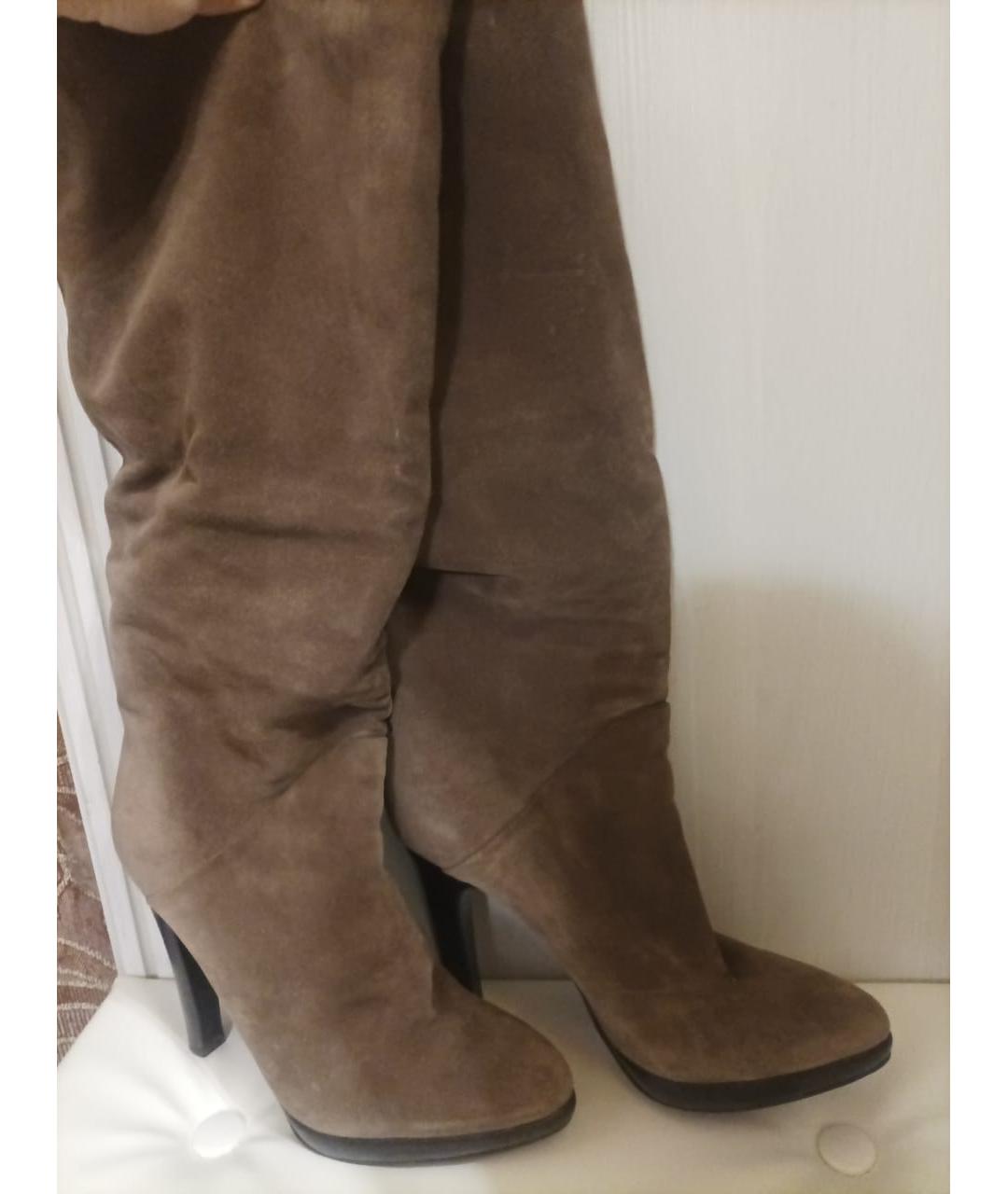 GIUSEPPE ZANOTTI DESIGN Коричневые замшевые сапоги, фото 2