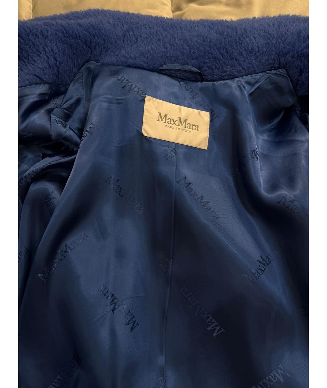 MAX MARA Синяя шерстяная шуба, фото 3