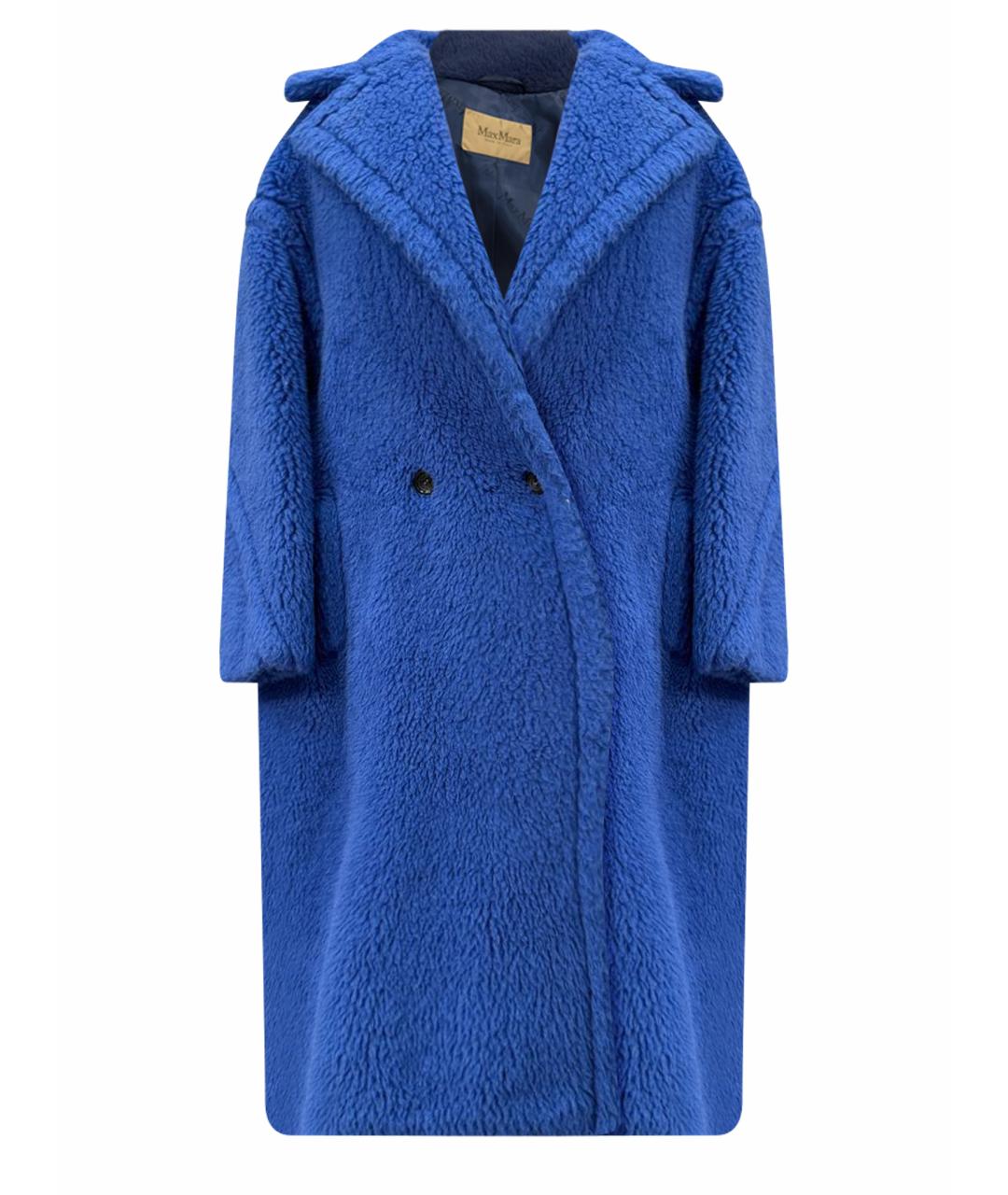 MAX MARA Синяя шерстяная шуба, фото 1