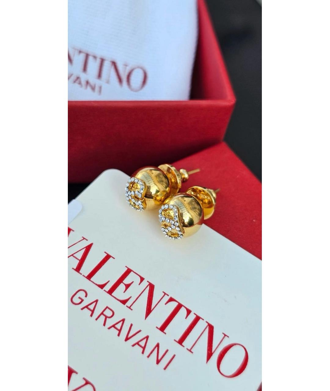 VALENTINO Золотые металлические серьги, фото 2