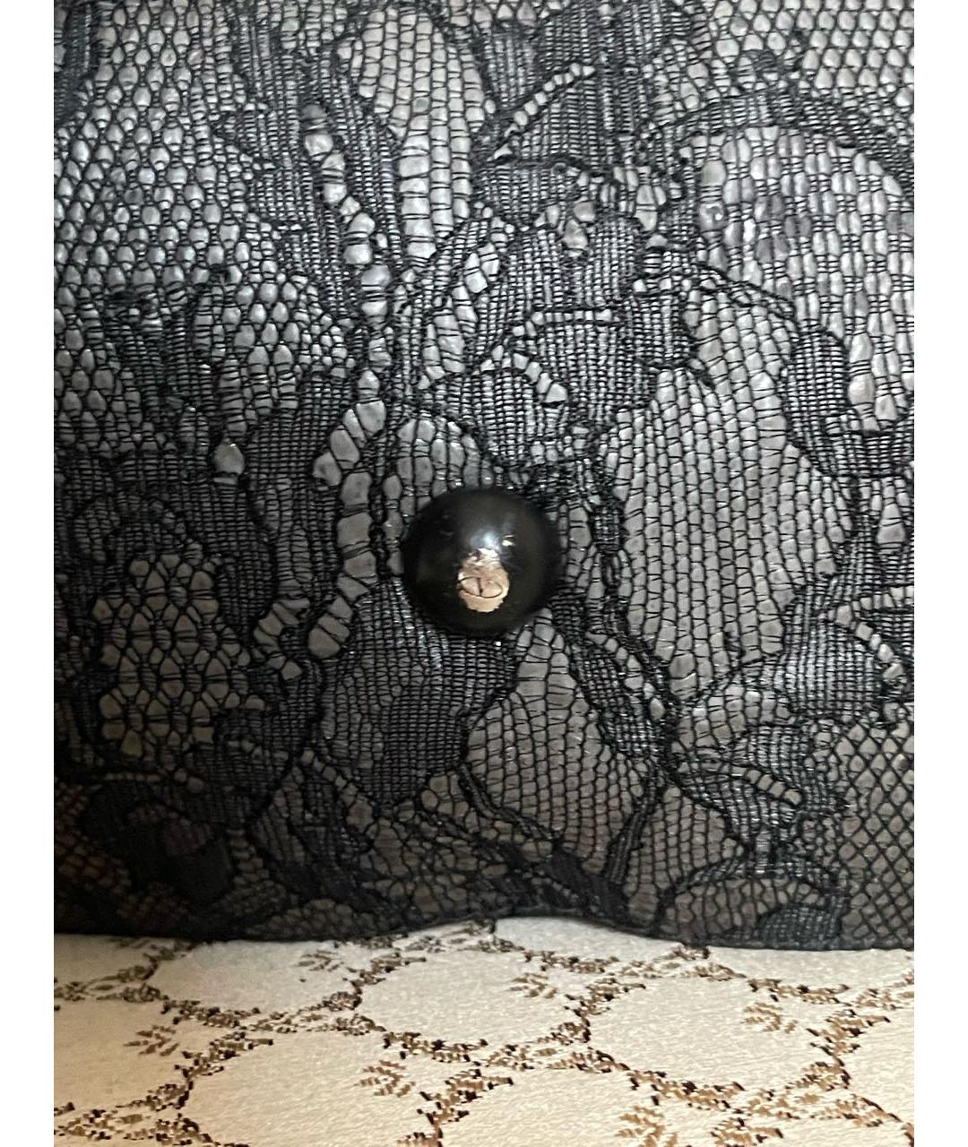 RED VALENTINO Черная кожаная сумка с короткими ручками, фото 6