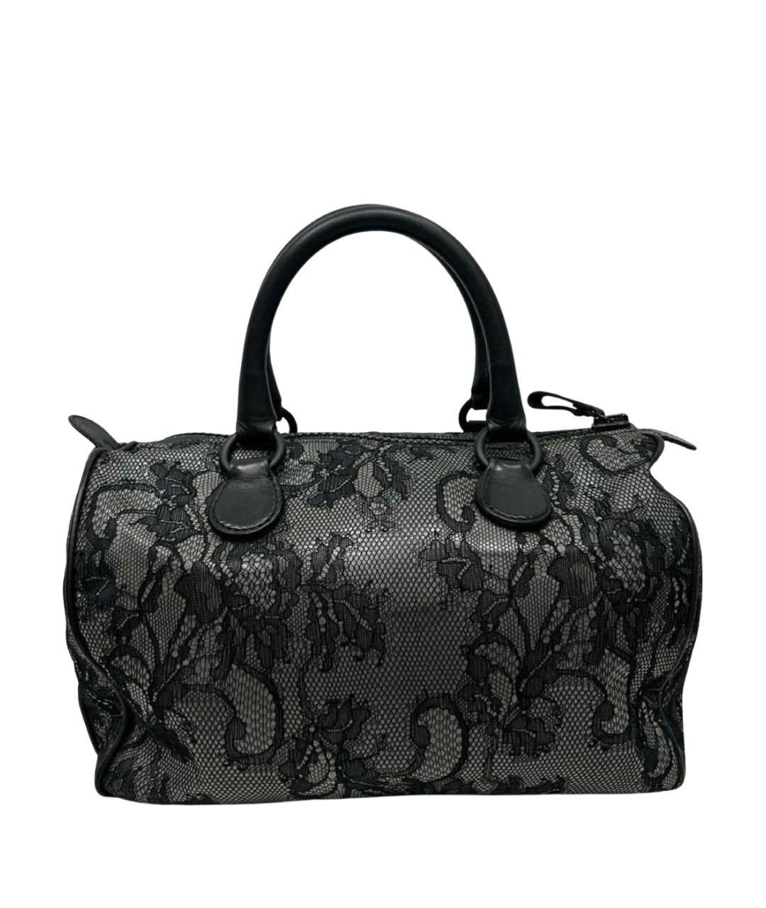 RED VALENTINO Черная кожаная сумка с короткими ручками, фото 1