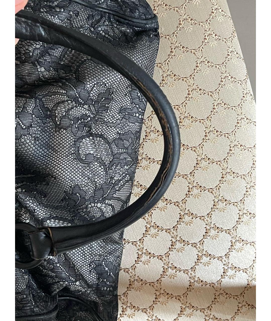 RED VALENTINO Черная кожаная сумка с короткими ручками, фото 5