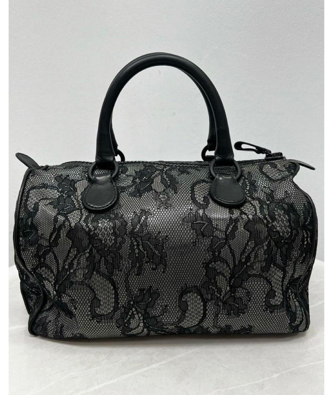 RED VALENTINO Черная кожаная сумка с короткими ручками, фото 7