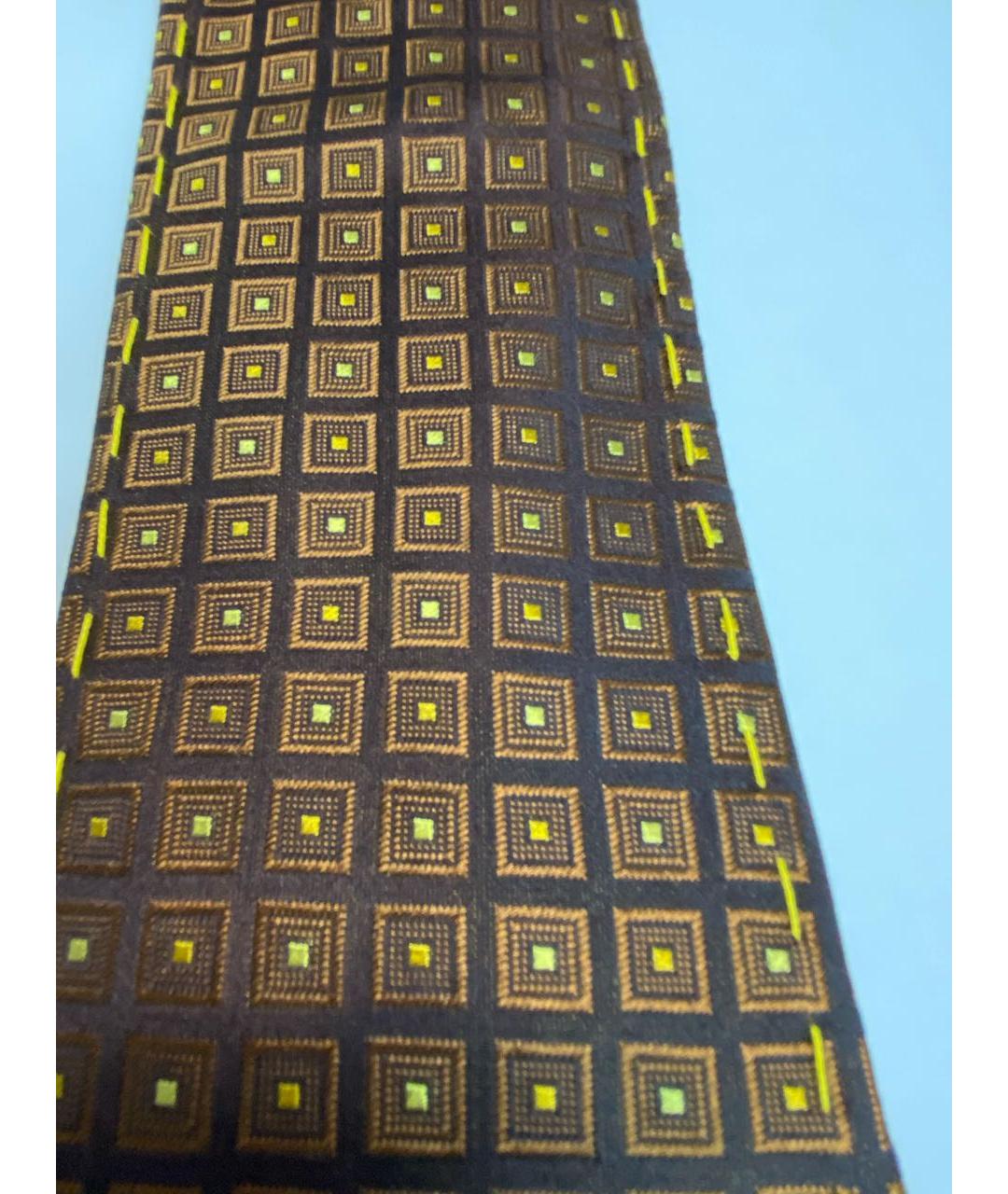 DOLCE&GABBANA Коричневый шелковый галстук, фото 4