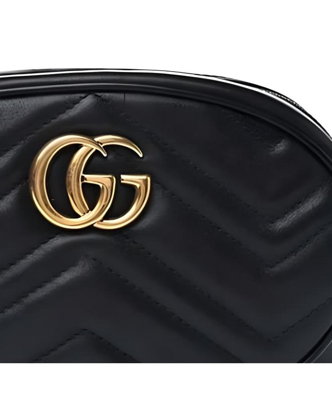 GUCCI Черная кожаная поясная сумка, фото 2