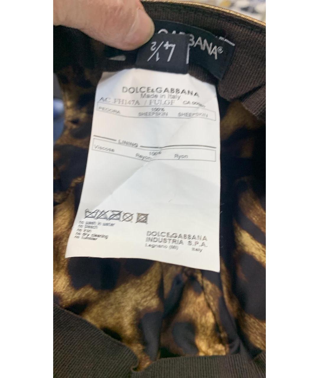 DOLCE&GABBANA Черная кожаная кепка, фото 6