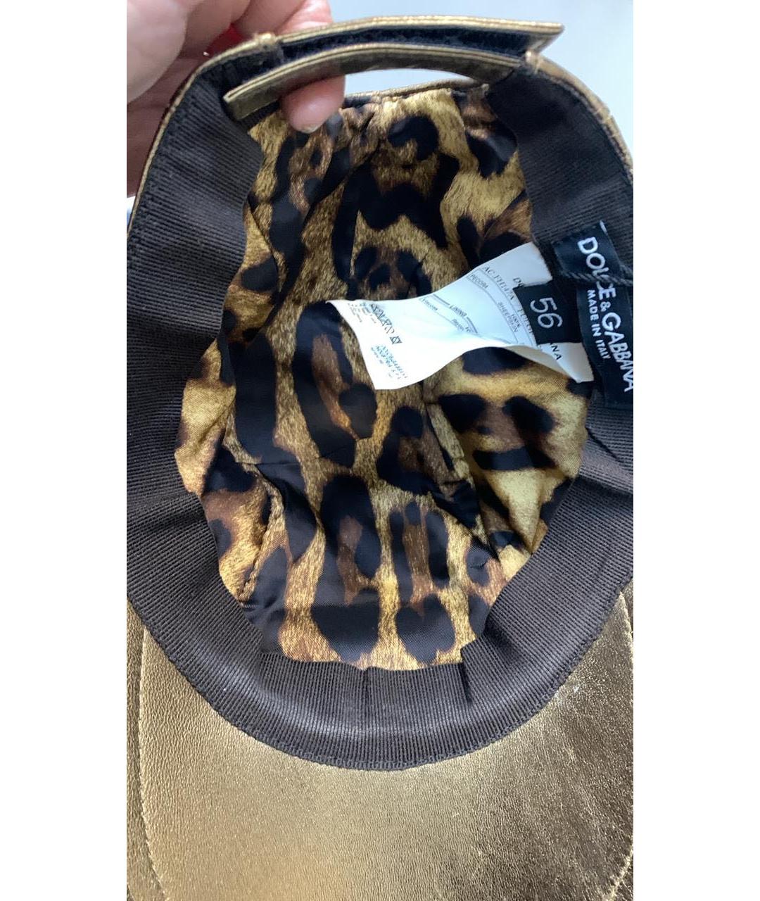 DOLCE&GABBANA Черная кожаная кепка, фото 4