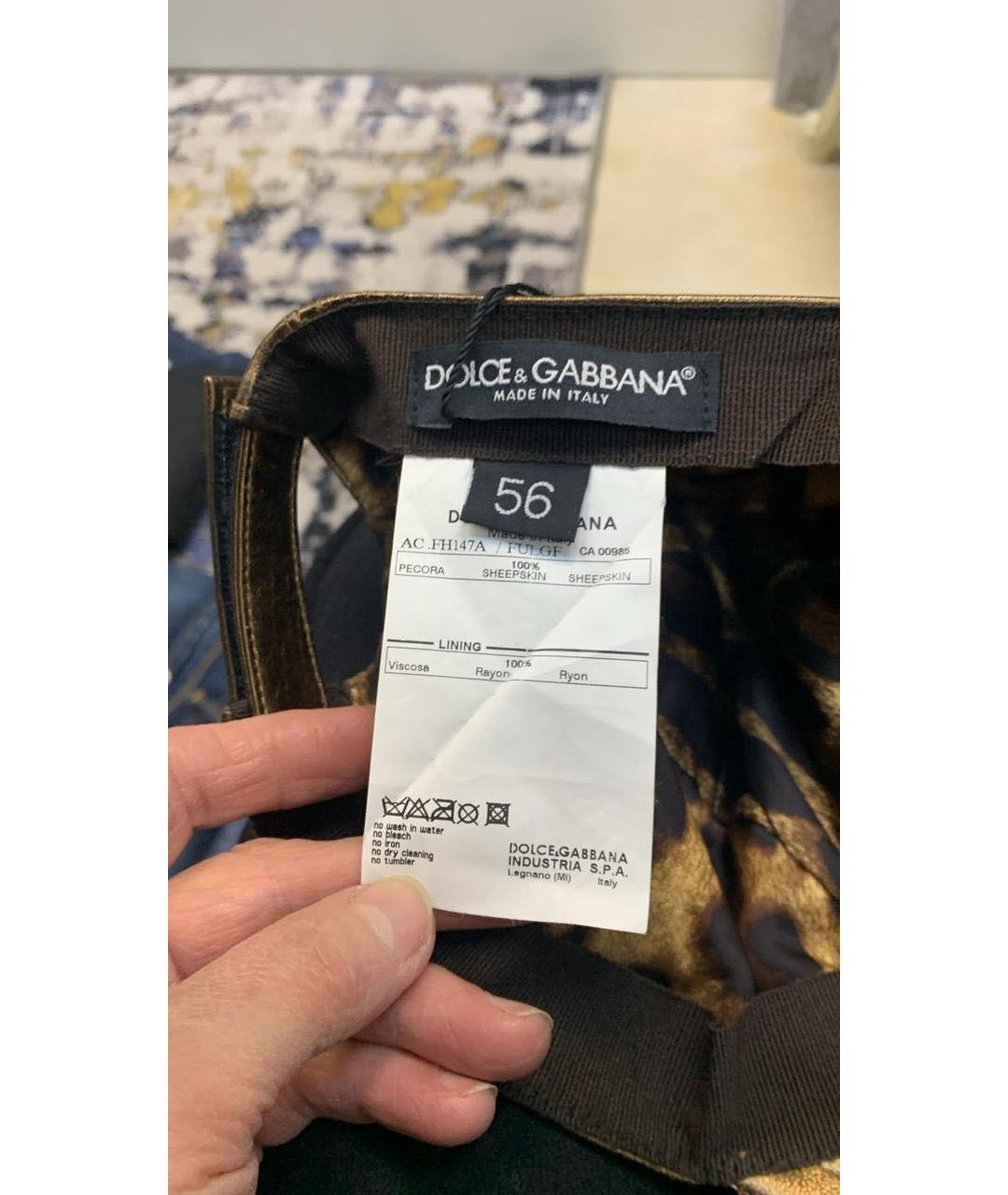 DOLCE&GABBANA Черная кожаная кепка, фото 5