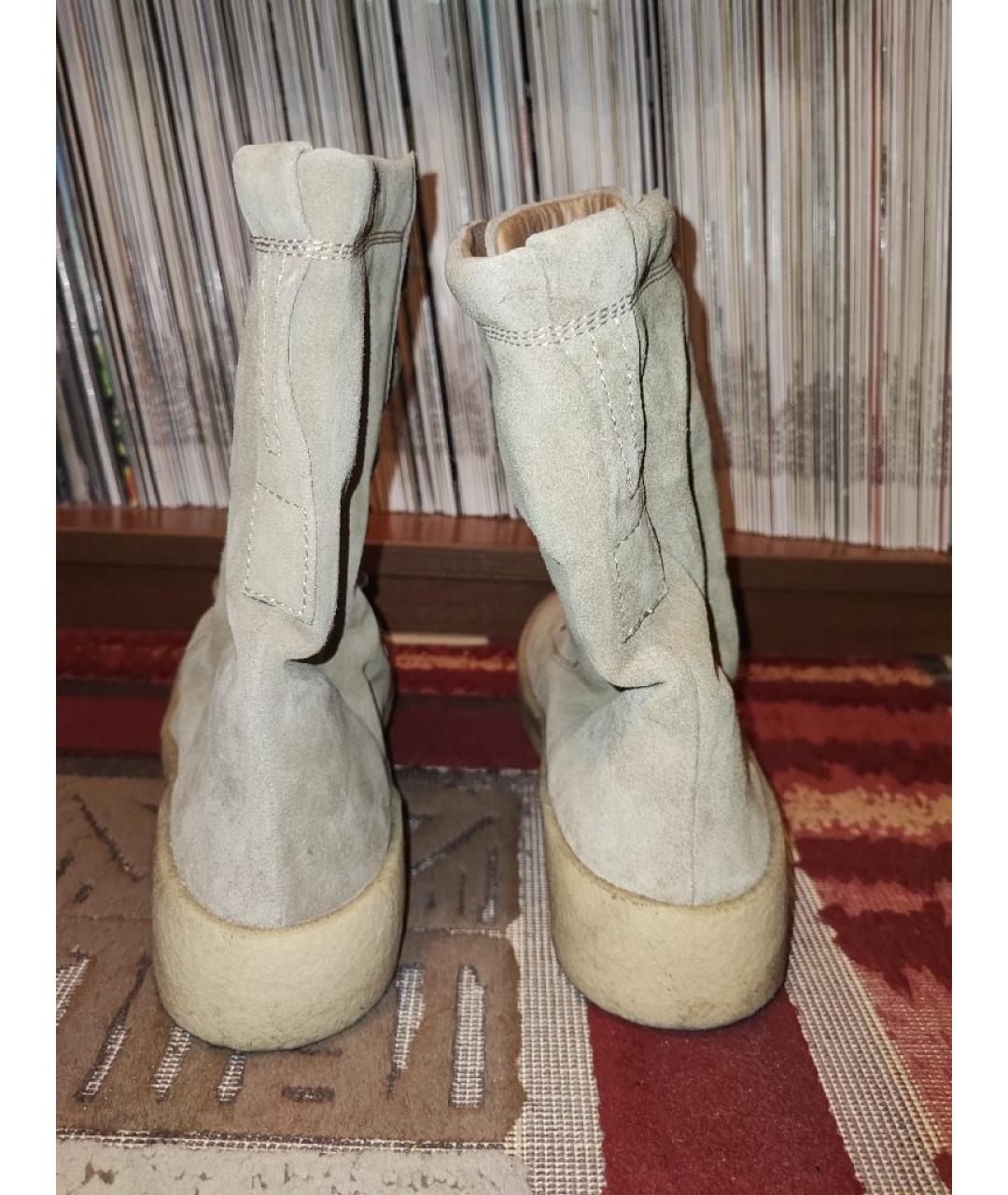 YEEZY Бежевые замшевые высокие ботинки, фото 4