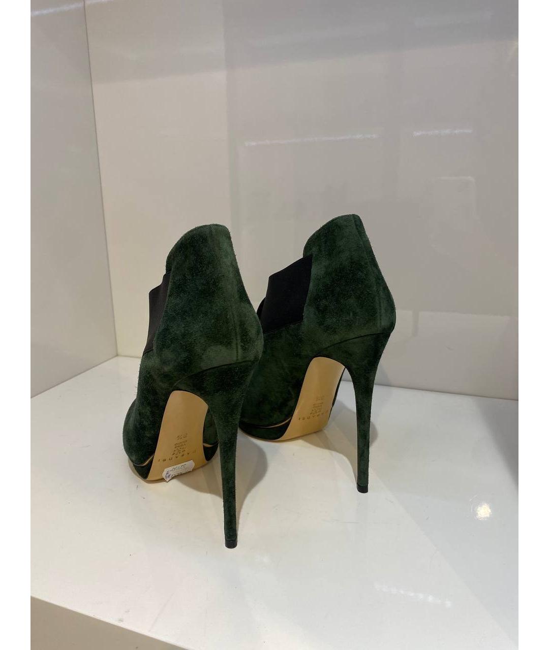 CASADEI Зеленые замшевые ботильоны, фото 3