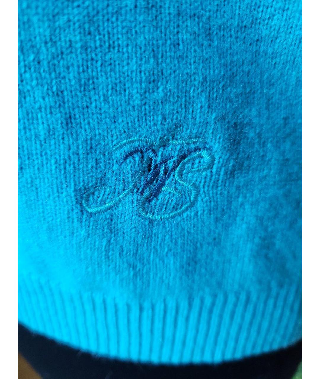 TWIN-SET Бирюзовая шерстяная жилетка, фото 4