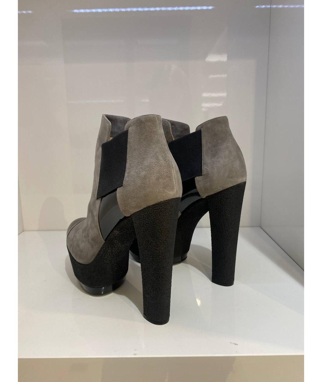 CASADEI Серые кожаные ботильоны, фото 3