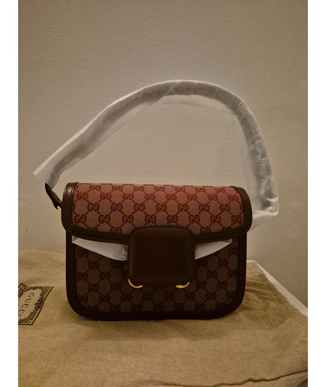 GUCCI Красная кожаная сумка с короткими ручками, фото 6