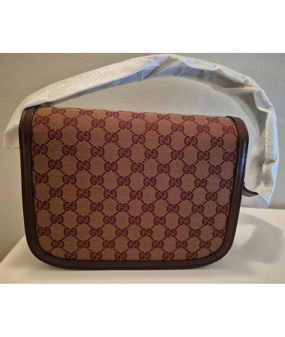 GUCCI Красная кожаная сумка с короткими ручками, фото 2