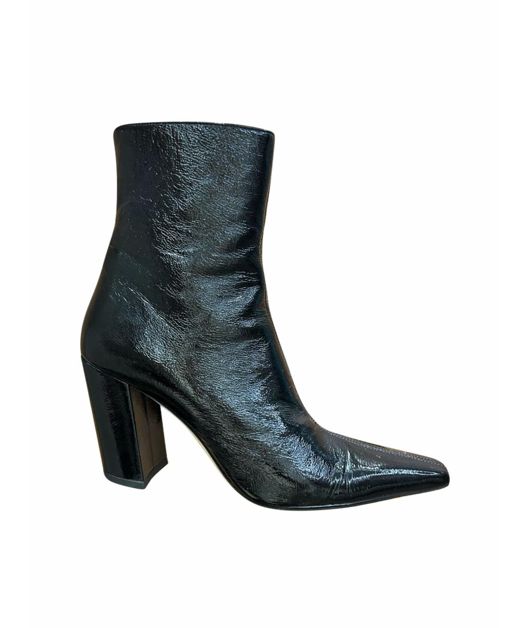 JIMMY CHOO Черные ботильоны из лакированной кожи, фото 1