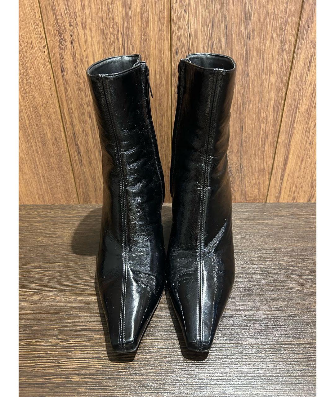 JIMMY CHOO Черные ботильоны из лакированной кожи, фото 2