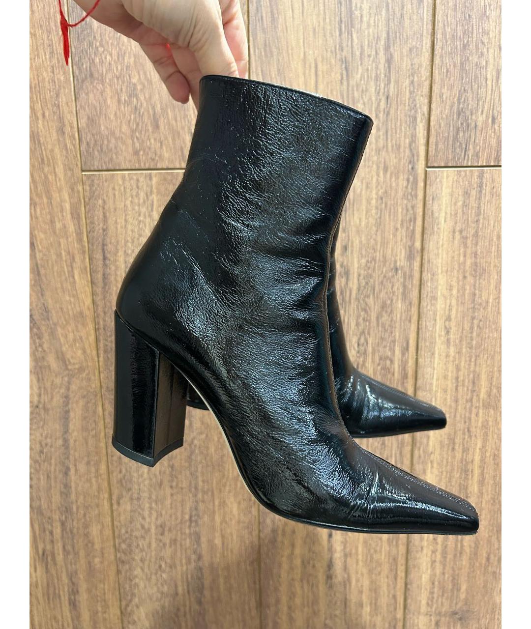 JIMMY CHOO Черные ботильоны из лакированной кожи, фото 8