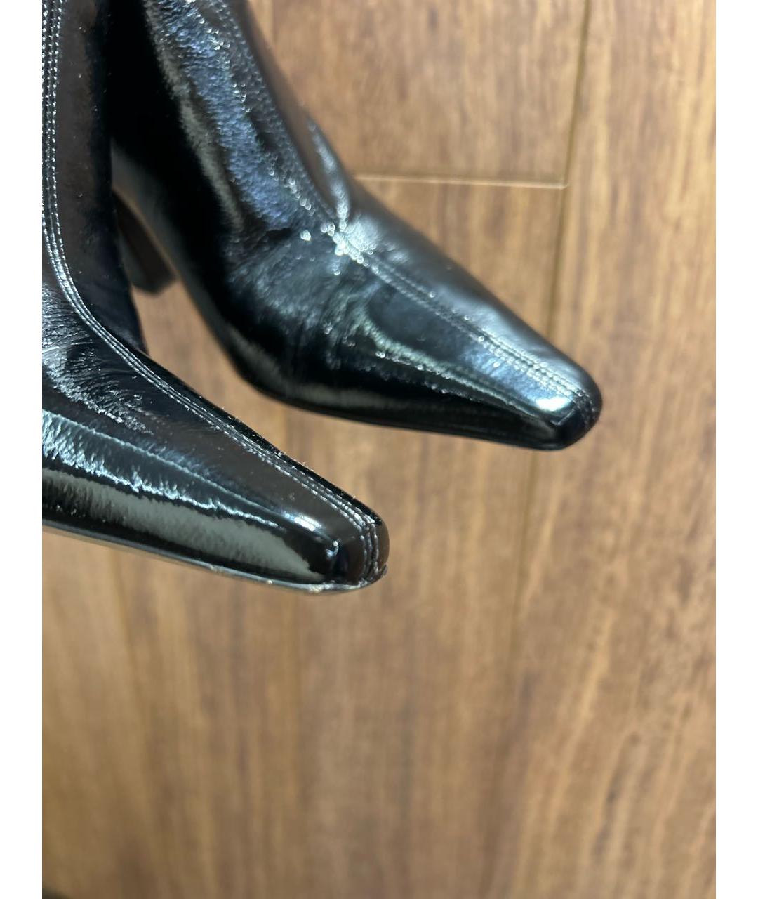 JIMMY CHOO Черные ботильоны из лакированной кожи, фото 5