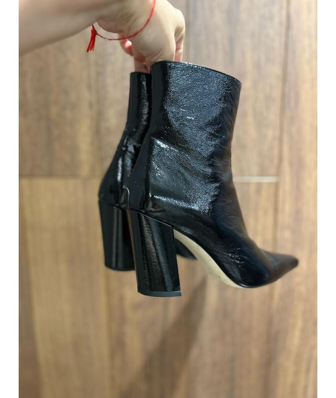 JIMMY CHOO Черные ботильоны из лакированной кожи, фото 7