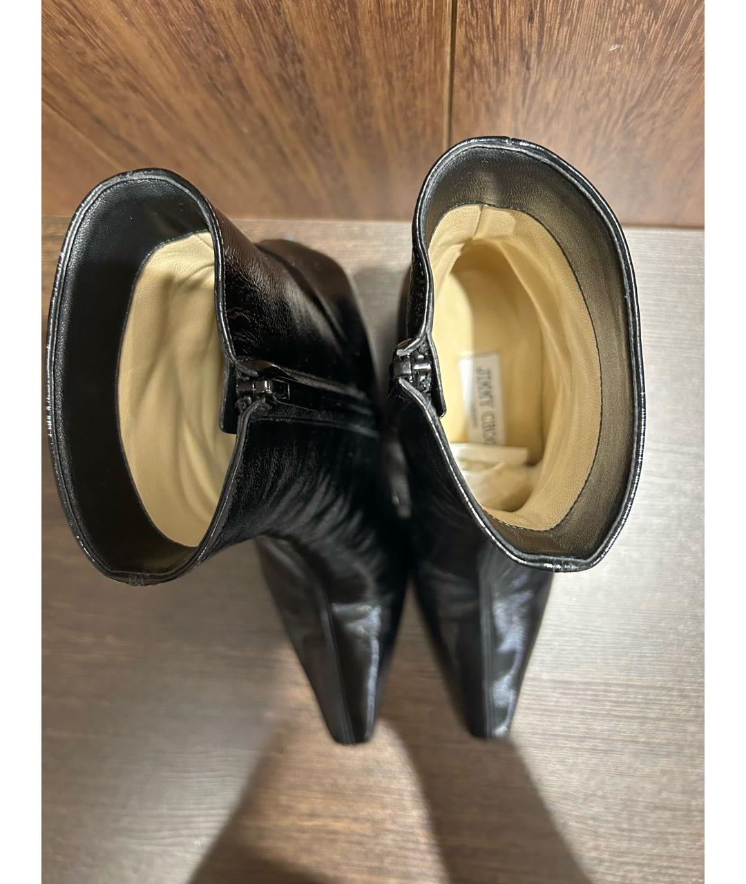JIMMY CHOO Черные ботильоны из лакированной кожи, фото 3