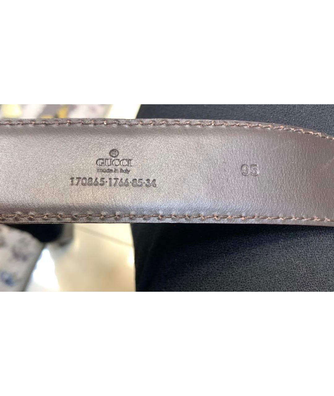 GUCCI Коричневый кожаный ремень, фото 3