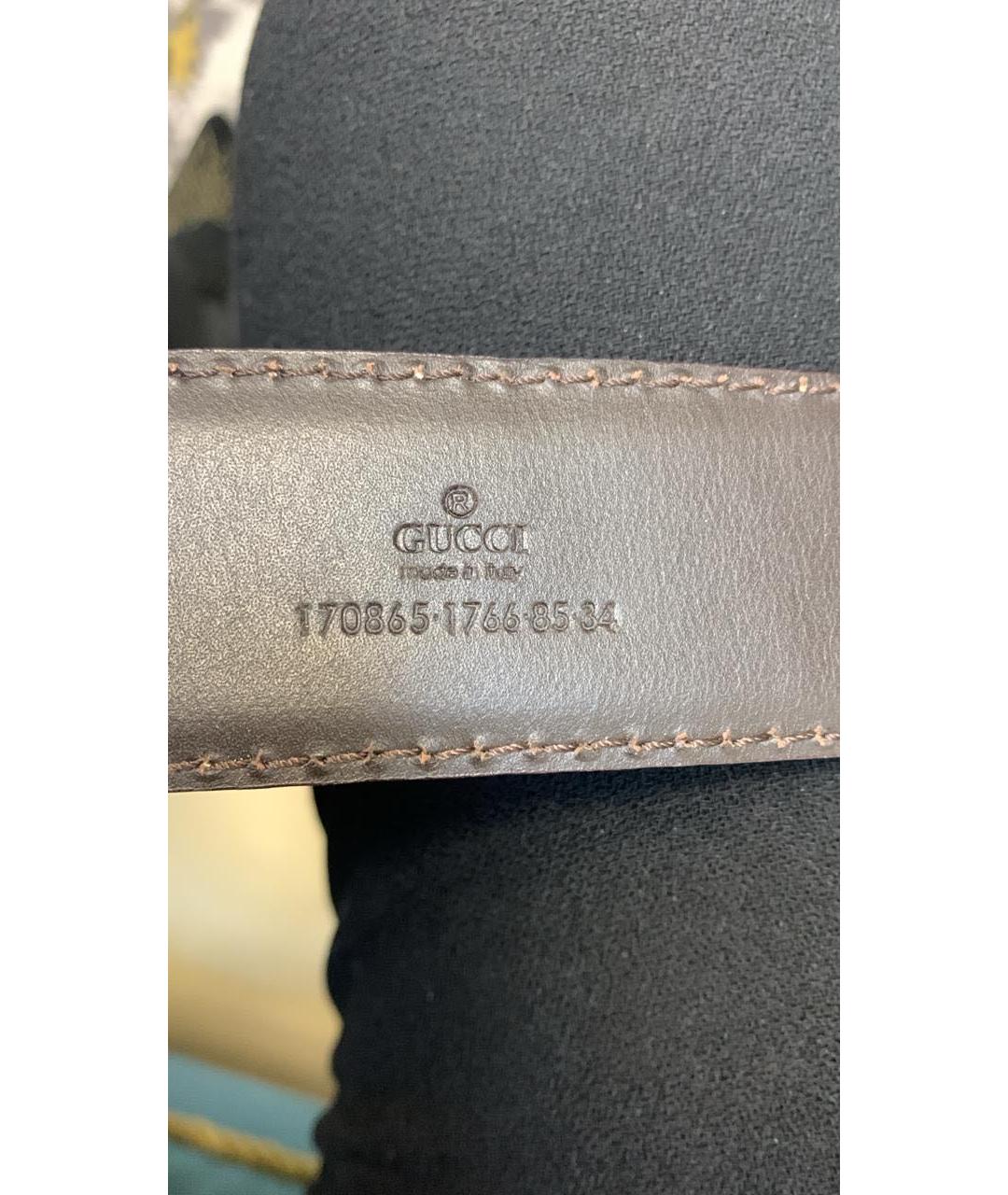 GUCCI Коричневый кожаный ремень, фото 5