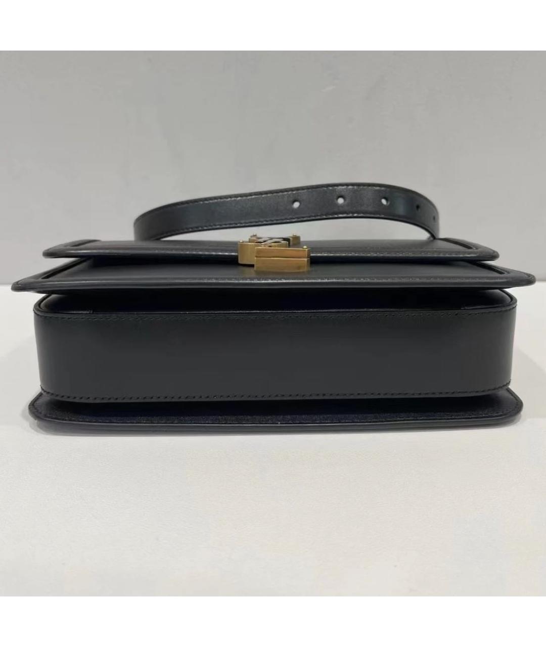 SAINT LAURENT Черная кожаная сумка через плечо, фото 3