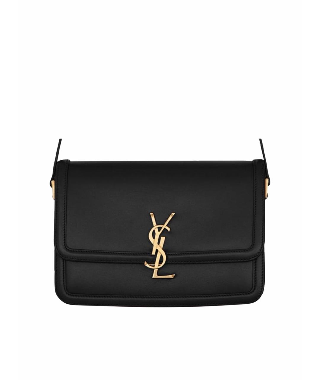 SAINT LAURENT Черная кожаная сумка через плечо, фото 1