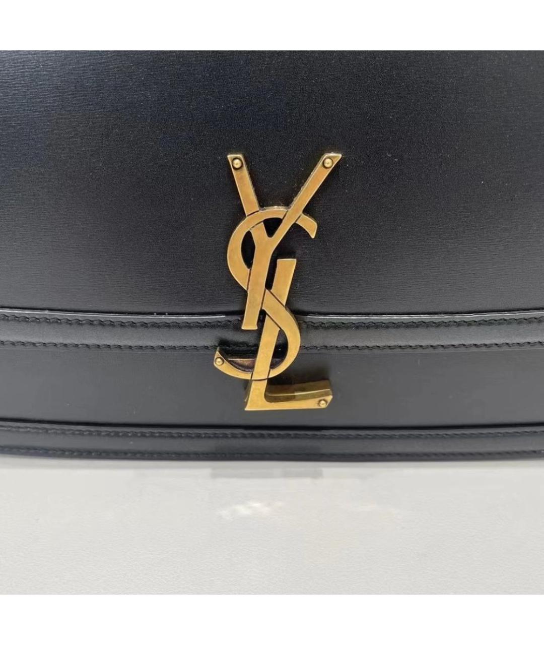 SAINT LAURENT Черная кожаная сумка через плечо, фото 4