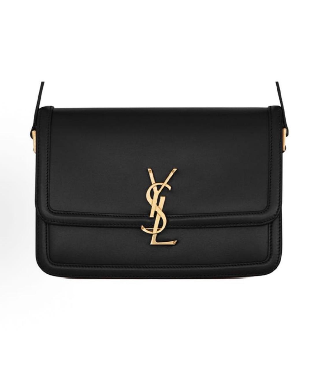 SAINT LAURENT Черная кожаная сумка через плечо, фото 5
