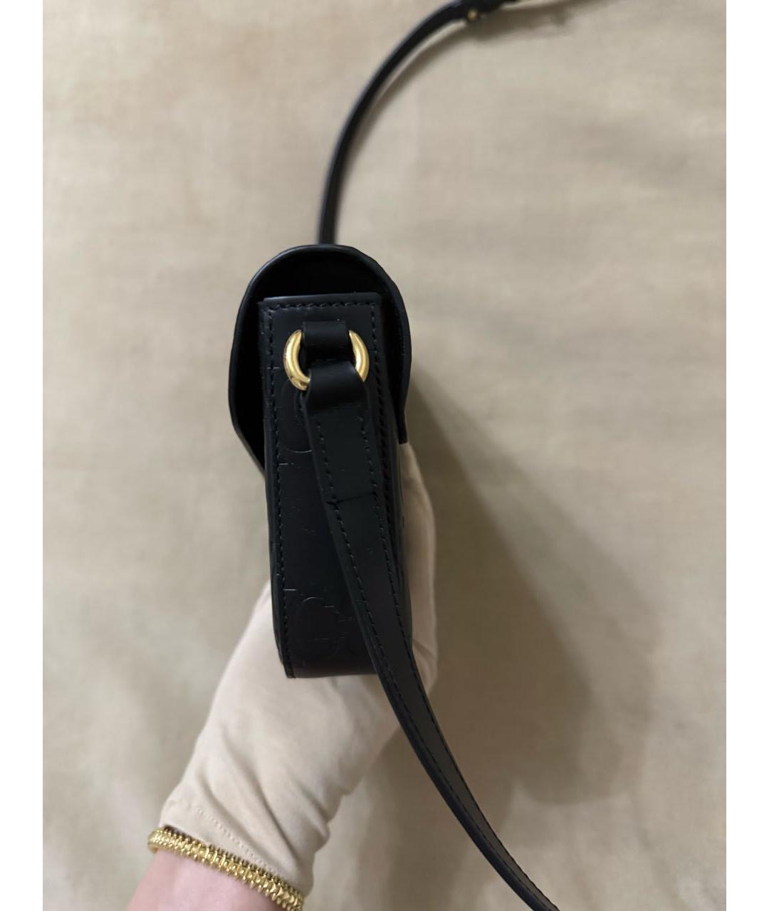 GUCCI Черная кожаная сумка через плечо, фото 5