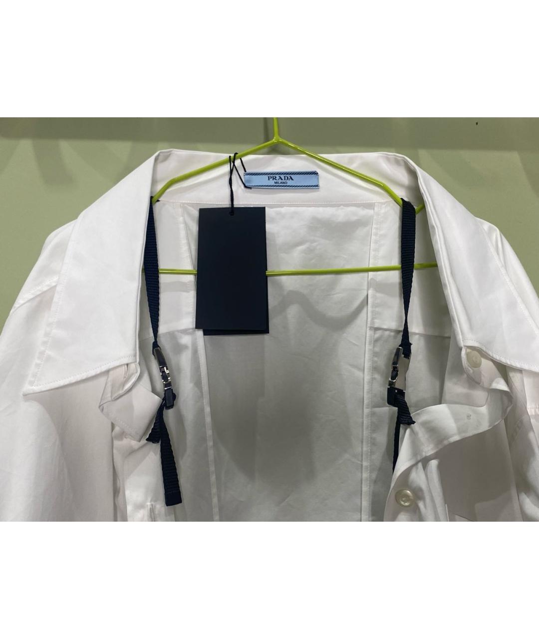 PRADA Белая хлопковая рубашка, фото 4