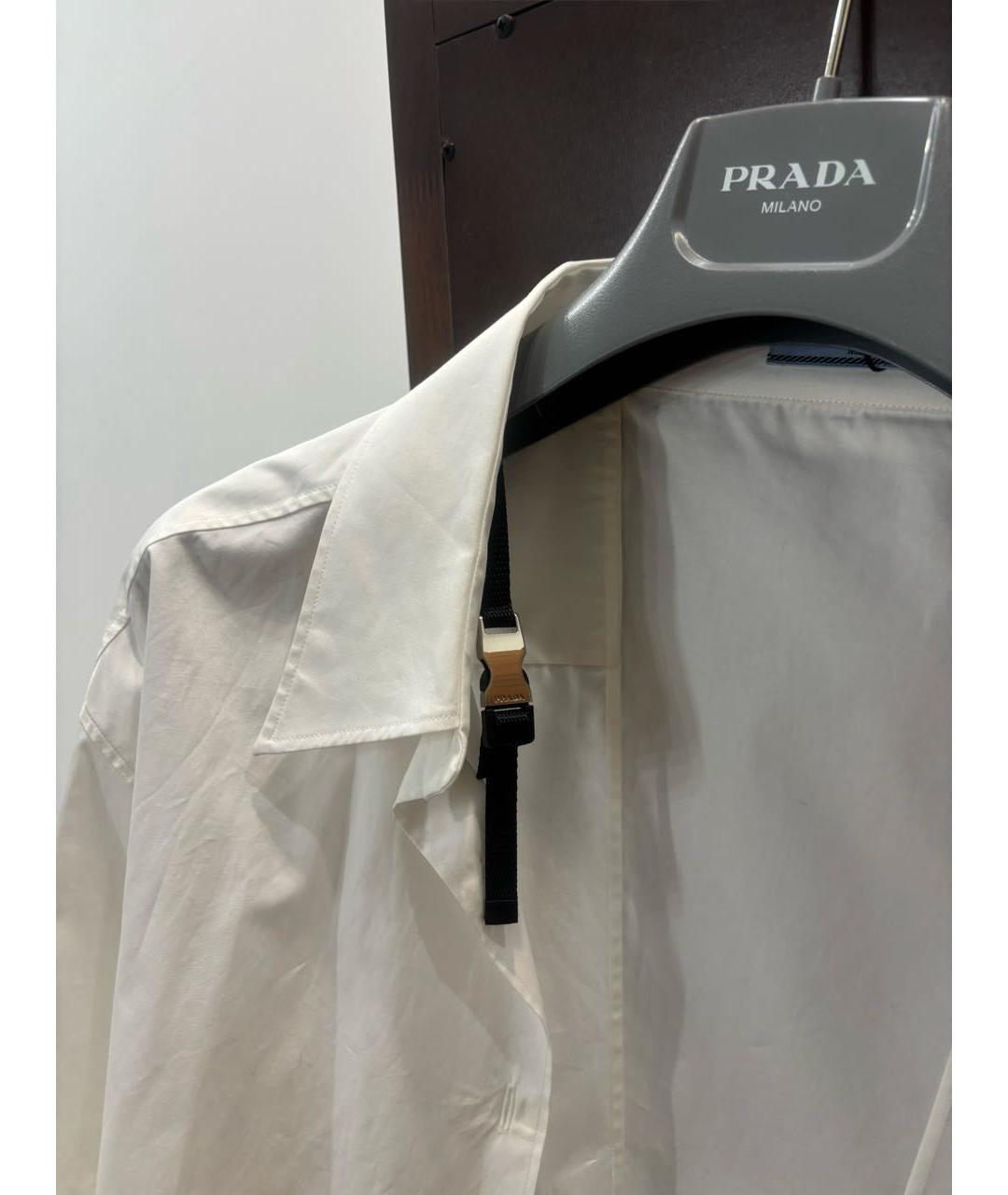 PRADA Белая хлопковая рубашка, фото 8